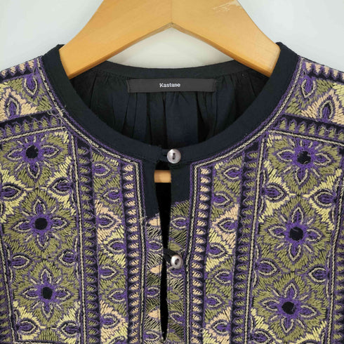 カスタネ Kastane ラバリ刺繍コットンワンピース レディース