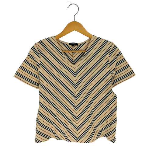 バーバリーロンドン BURBERRY LONDON ボーダー Vネック Tシャツ レディース FREE