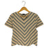 バーバリーロンドン BURBERRY LONDON ボーダー Vネック Tシャツ レディース FREE