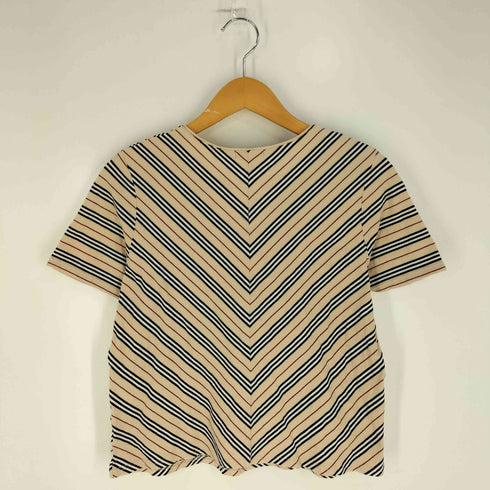 バーバリーロンドン BURBERRY LONDON ボーダー Vネック Tシャツ レディース FREE
