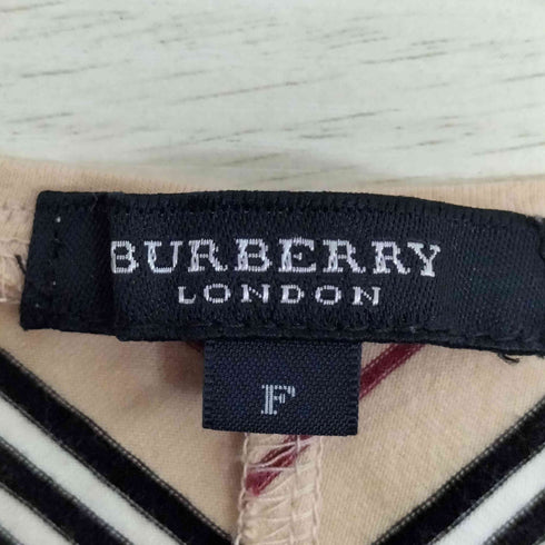 バーバリーロンドン BURBERRY LONDON ボーダー Vネック Tシャツ レディース FREE