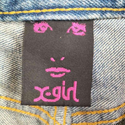 エックスガール X-girl バックスリット 刺繍ロングスカート レディース 1