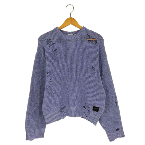 エックスガール X-girl DISTRESSED KNIT TOP クラッシュ デザイン ニット レディース ONE SIZE