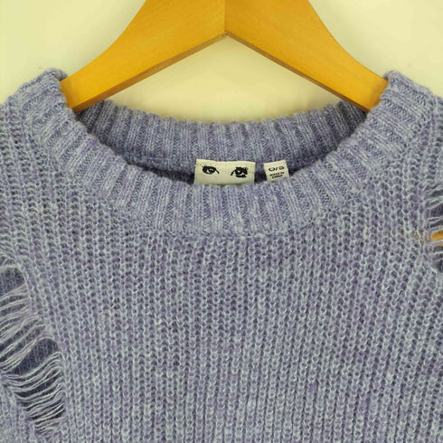 エックスガール X-girl DISTRESSED KNIT TOP クラッシュ デザイン ニット レディース ONE SIZE