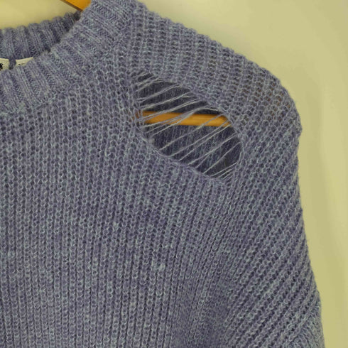 エックスガール X-girl DISTRESSED KNIT TOP クラッシュ デザイン ニット レディース ONE SIZE