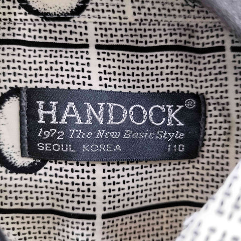 HANDOCK 総柄デザイン ロングスリーブシャツ メンズ