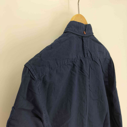ナパピリ NAPAPIJRI 国旗 ロゴワッペン フラップポケット B.D L/S シャツ メンズ import:M