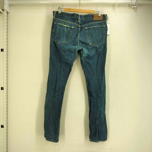 ダブルアールエルラルフローレン RRL RALPH LAUREN SLIM NARROW JAPAN WOVEN SELVEDGE DENIM スリムナローストレート セルビッチ デニムパンツ 濃絹 メンズ 32×30
