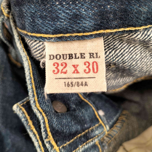ダブルアールエルラルフローレン RRL RALPH LAUREN SLIM NARROW JAPAN WOVEN SELVEDGE DENIM スリムナローストレート セルビッチ デニムパンツ 濃絹 メンズ 32×30