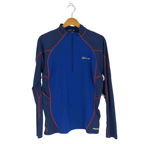 バーグハウス berghaus VAPOUR BASE ZIPLS AM ヴェイパーロングスリーブジップTシャツ メンズ JPN:L