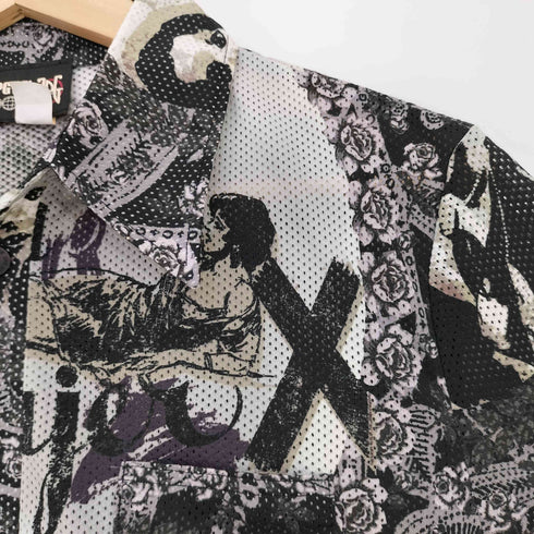 ジページェバイジャンポールゴルチエ JPG by GAULTIER コラージュプリントポリメッシュシャツ メンズ JPN:48