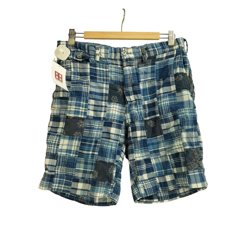 ラルフローレン RALPH LAUREN India Madras CLASSIC FIT 9 チェック バンダナ パッチワーク ハーフパンツ ショーツ メンズ