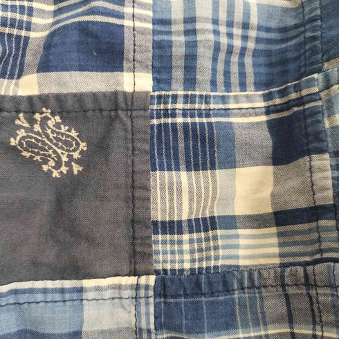 ラルフローレン RALPH LAUREN India Madras CLASSIC FIT 9 チェック バンダナ パッチワーク ハーフパンツ ショーツ メンズ