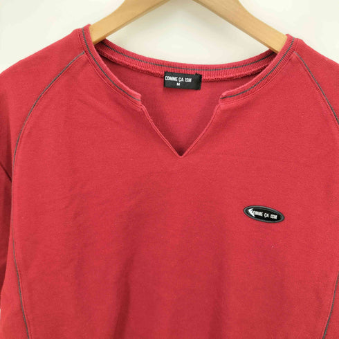 コムサイズム COMME CA ISM 00S パイピング デザイン オーバルロゴ スキッパー S/S Tシャツ Y2K メンズ JPN:M