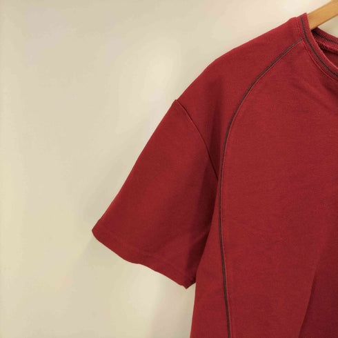 コムサイズム COMME CA ISM 00S パイピング デザイン オーバルロゴ スキッパー S/S Tシャツ Y2K メンズ JPN:M