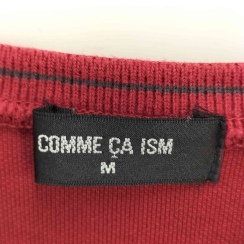 コムサイズム COMME CA ISM 00S パイピング デザイン オーバルロゴ スキッパー S/S Tシャツ Y2K メンズ JPN:M