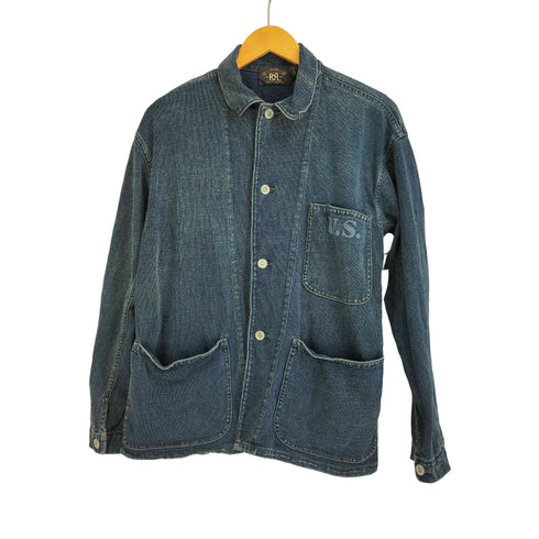ダブルアールエルラルフローレン RRL RALPH LAUREN Indigo Cotton Jersey Jacket インディゴ コットン ジャージー ジャケット カバーオール メンズ import:XS