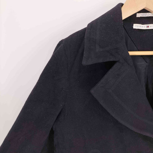 トミーヒルフィガー TOMMY HILFIGER 国旗 ピンバッチ付き スナップボタン ウール ミックスファブリック ジャケット レディース