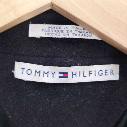 トミーヒルフィガー TOMMY HILFIGER 国旗 ピンバッチ付き スナップボタン ウール ミックスファブリック ジャケット レディース