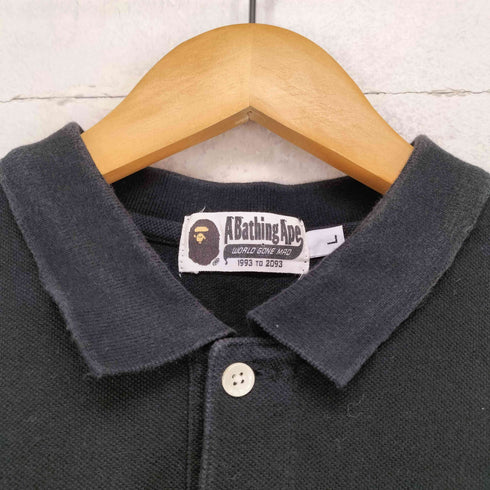 アベイシングエイプ A BATHING APE フロントカモポケット 半袖ポロシャツ メンズ JPN:M