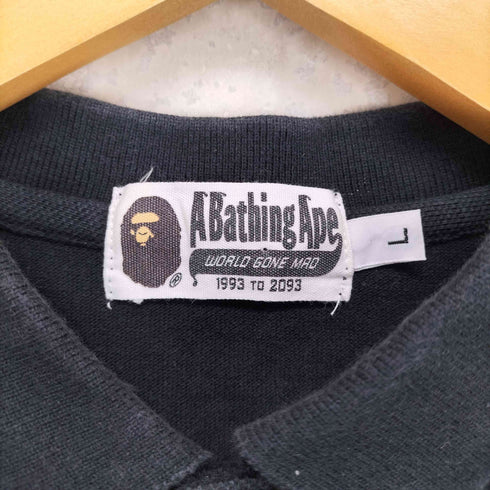 アベイシングエイプ A BATHING APE フロントカモポケット 半袖ポロシャツ メンズ JPN:M