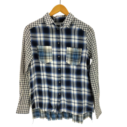 ディーゼル DIESEL プリーツデザインドッキングチェックシャツ レディース import:XS