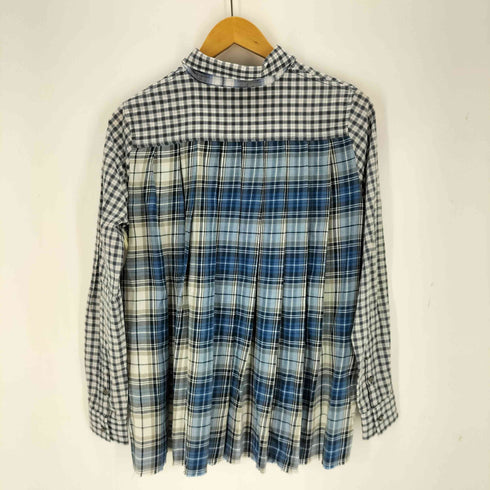 ディーゼル DIESEL プリーツデザインドッキングチェックシャツ レディース import:XS