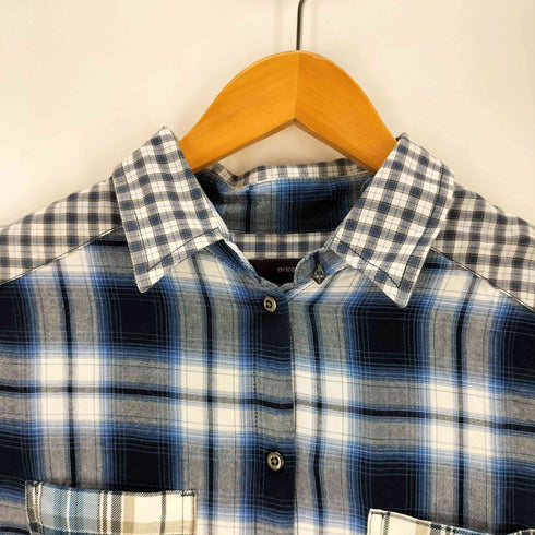 ディーゼル DIESEL プリーツデザインドッキングチェックシャツ レディース import:XS