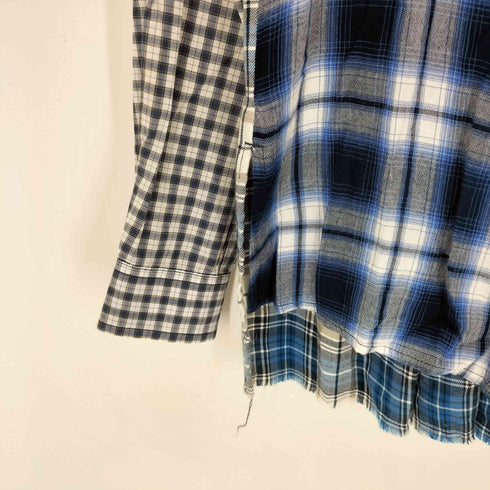 ディーゼル DIESEL プリーツデザインドッキングチェックシャツ レディース import:XS