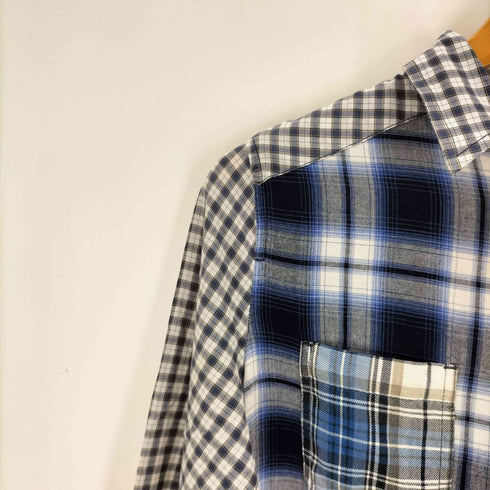 ディーゼル DIESEL プリーツデザインドッキングチェックシャツ レディース import:XS