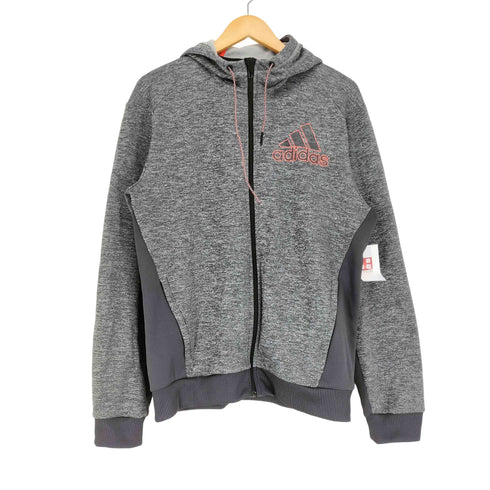 アディダス adidas ロゴプリント ボンディングスウェット ジップアップ パーカー メンズ XO