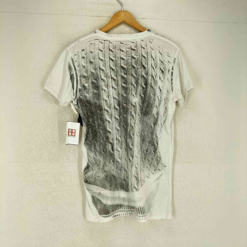 ディーゼル DIESEL 90~00S Y2K カレッジニット両面転写プリントVネックTシャツ メンズ M