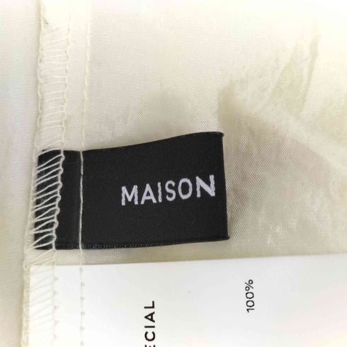 メゾンスペシャル MAISON SPECIAL Crash Silky Over Shirt レディース FREE