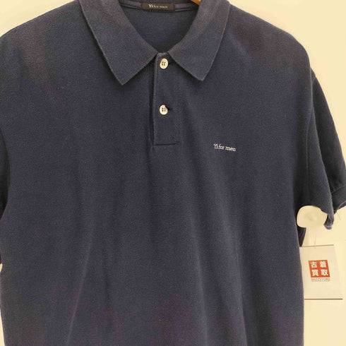 ワイズフォーメン Ys for men 80-90S 黒タグ ロゴ 刺繍 鹿の子 ポロシャツ メンズ
