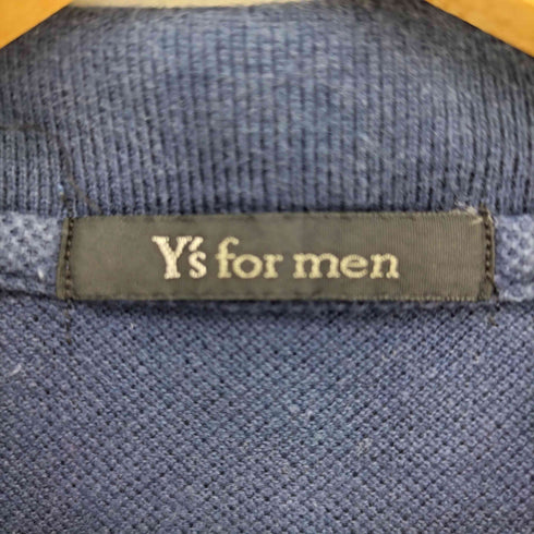 ワイズフォーメン Ys for men 80-90S 黒タグ ロゴ 刺繍 鹿の子 ポロシャツ メンズ