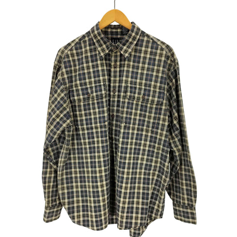 ギャップ Gap 00s OLD タータンチェック レギュラーカラーシャツ メンズ JPN:M