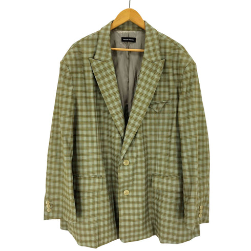 メゾンスペシャル MAISON SPECIAL 25SS Plaid Pattern Oversize Single Jacket メンズ US:38