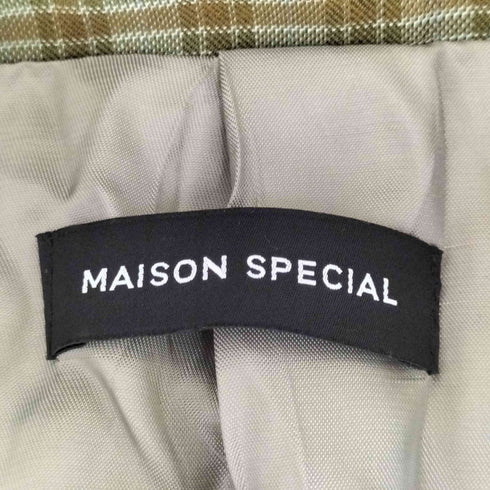 メゾンスペシャル MAISON SPECIAL 25SS Plaid Pattern Oversize Single Jacket メンズ US:38