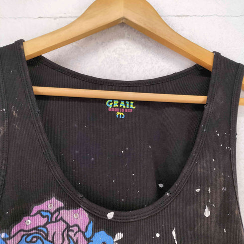 Y2K GRAIL ペイントダメージ加工タンクトップ MADE IN USA レディース M