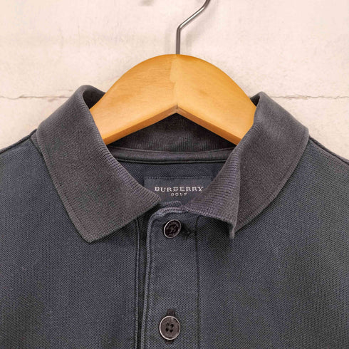 バーバリーゴルフ BURBERRY GOLF ラバーロゴ 長袖ポロシャツ メンズ M