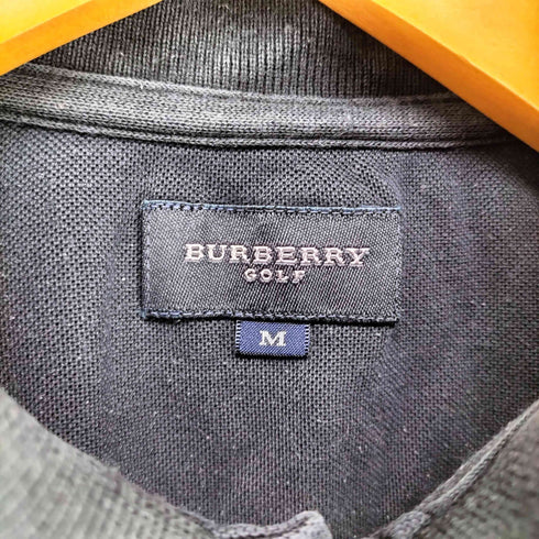 バーバリーゴルフ BURBERRY GOLF ラバーロゴ 長袖ポロシャツ メンズ M