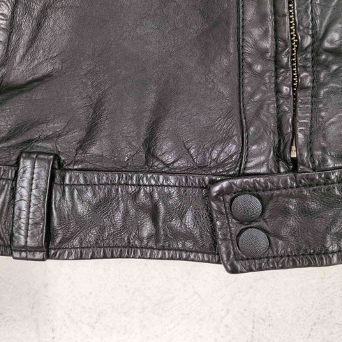 ギャップ Gap 00S シワ加工レザーシングルライダースジャケット メンズ S