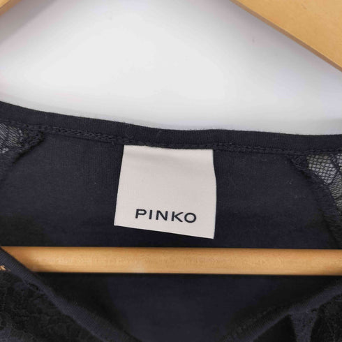 ピンコ PINKO チュニジア製 シアー切替 ブラウス レディース import:S