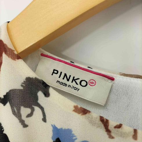 ピンコ PINKO イタリア製 総柄 ブラウス 馬柄 レディース import:M