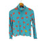 ランバン LANVIN SPORT 花柄 総柄 ハーフジップ スタンドネック カットソー レディース 36