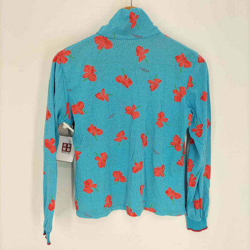ランバン LANVIN SPORT 花柄 総柄 ハーフジップ スタンドネック カットソー レディース 36