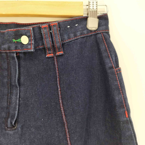 トミージーンズ tommy jeans 90S ダブル ベルトループ ステッチ デニム ショート スカート Y2K レディース 3
