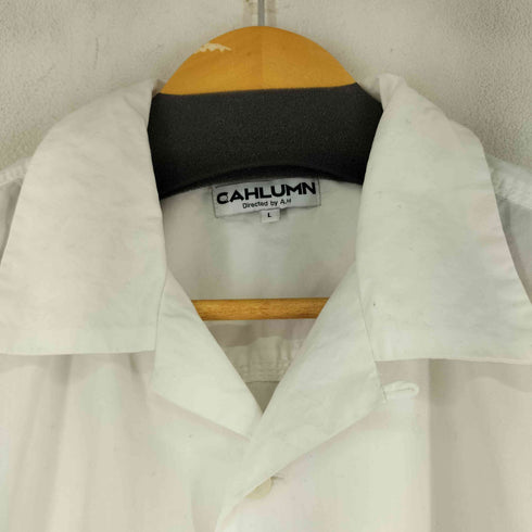 カウラム CAHLUMN Magazine Pocket Chain Stitch Open Collar Shirt メンズ L