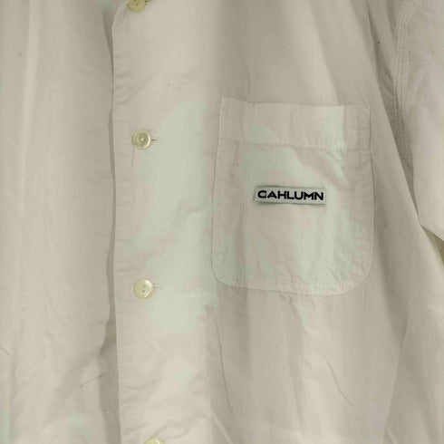 カウラム CAHLUMN Magazine Pocket Chain Stitch Open Collar Shirt メンズ L