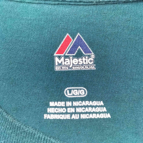 マジェスティック MAJESTIC チームプリント クルーネック 半袖Tシャツ メンズ JPN:L
